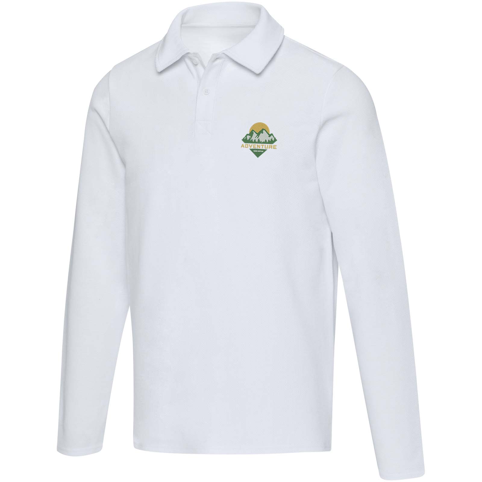 Apollo uniseks poloshirt met lange mouwen bedrukken met logo