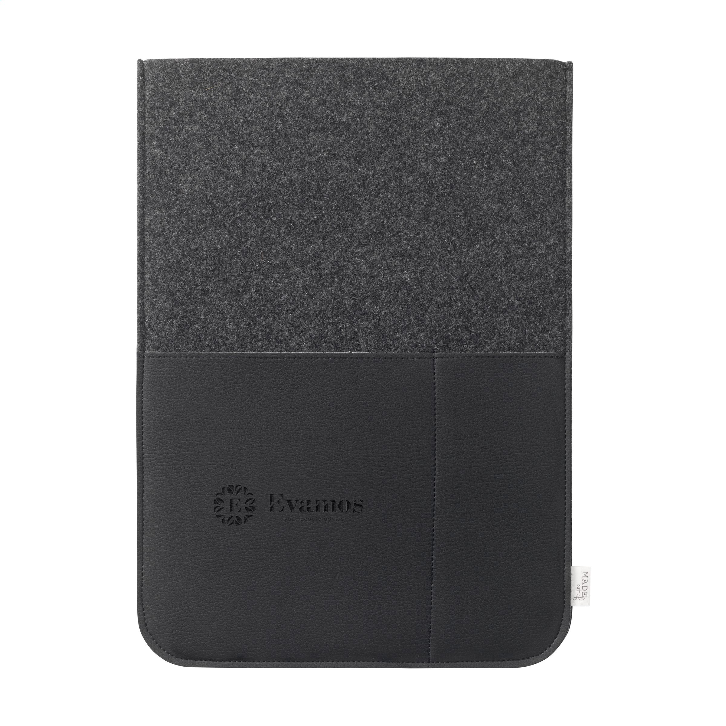 Recycled Felt & Apple Leather Laptop Sleeve 16 inch bedrukken met logo