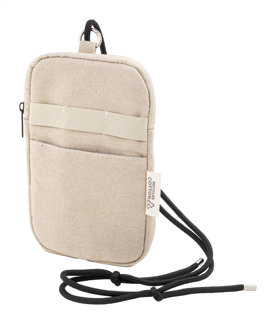 gerecycled canvas crossbody mobiele tas bedrukken met logo