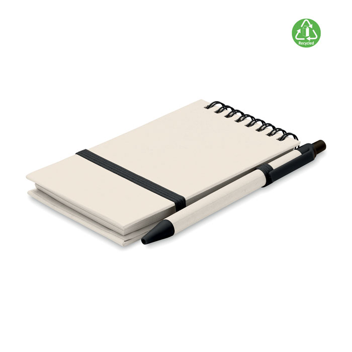 A6 Gerecycled Karton Notebook Acton  bedrukken met logo