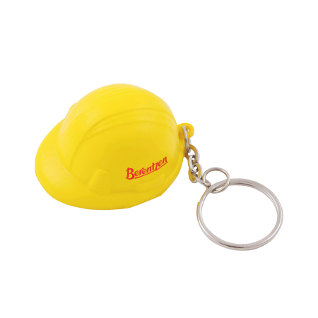 Anti-stress helm sleutelhanger bedrukken met logo