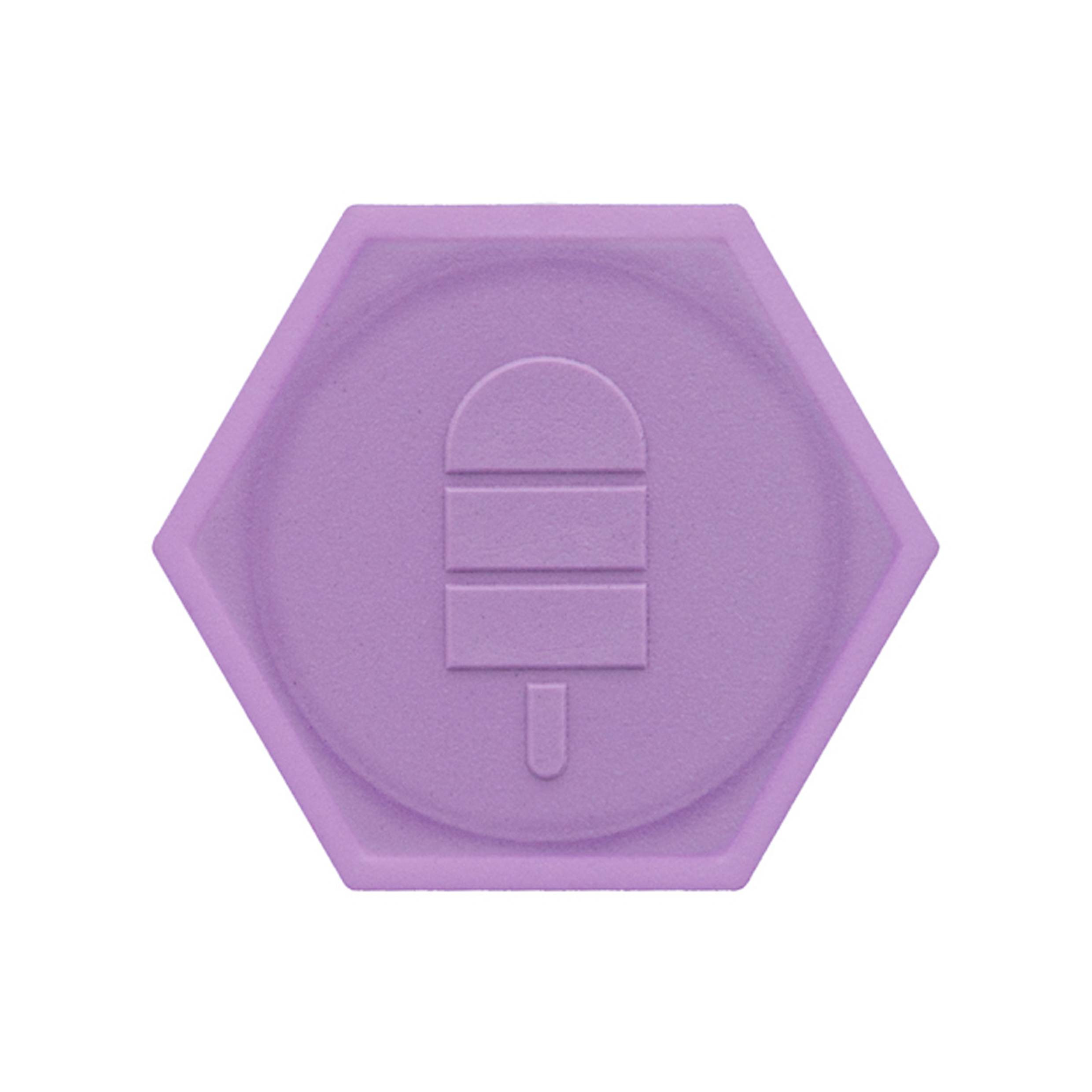 Embossed recycled plastic tokens hexagon bedrukken met logo