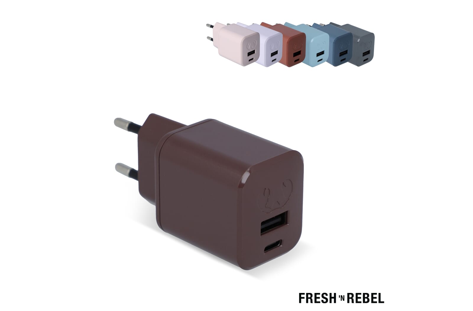 2WC30 I Fresh 'n Rebel Mini Charger USB-C + A PD // 30W bedrukken met logo