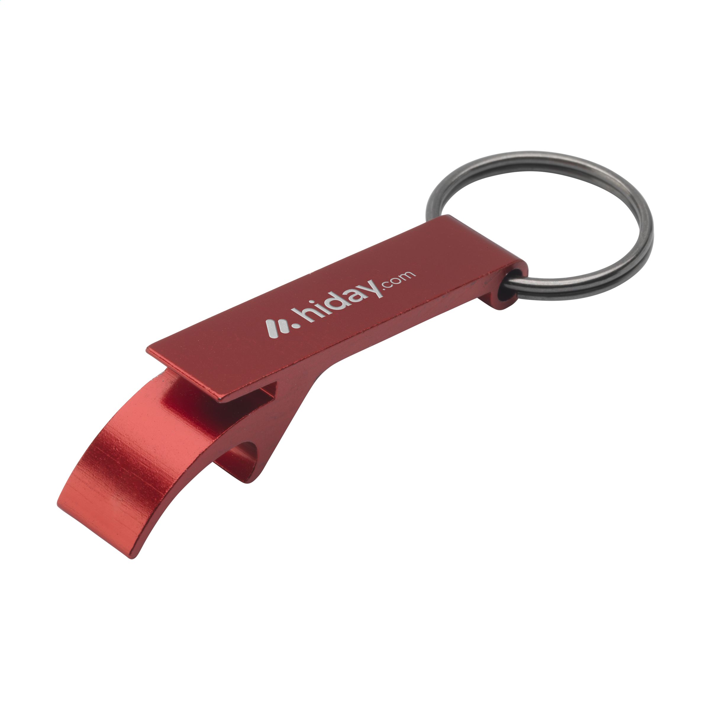 Opener GRS Recycled Aluminium sleutelhanger bedrukken met logo