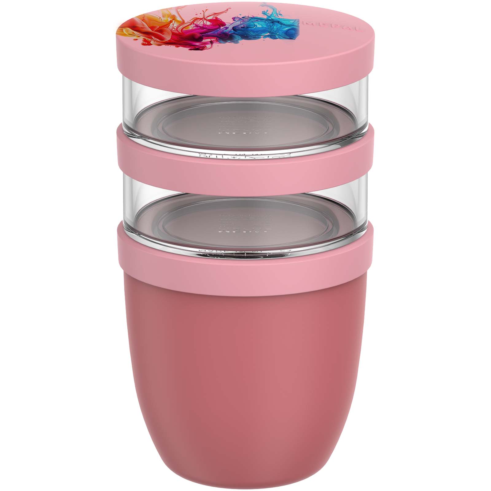 Mepal Ellipse 3 delige 500 ml + 2 x 200 ml geïsoleerde lunchpot bedrukken met logo