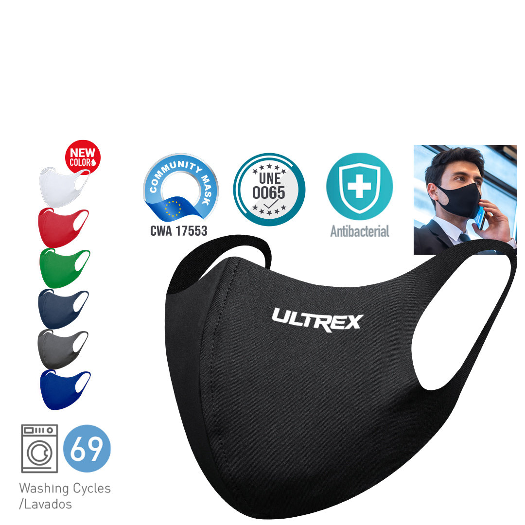 Antibacterieel Softshell mondkapje bedrukken met logo