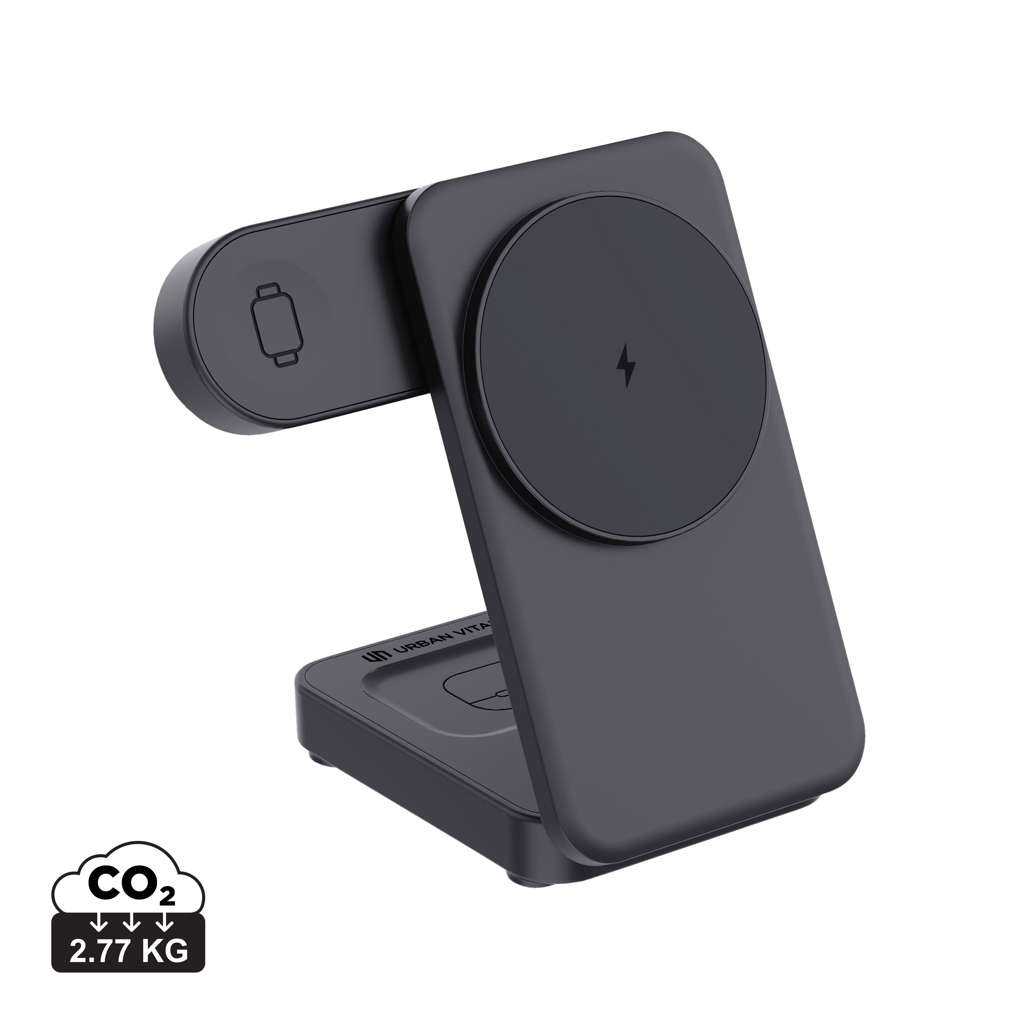 Urban Vitamin Arcadia RCS rplastic 15W 3-in-1 magn. oplader bedrukken met logo