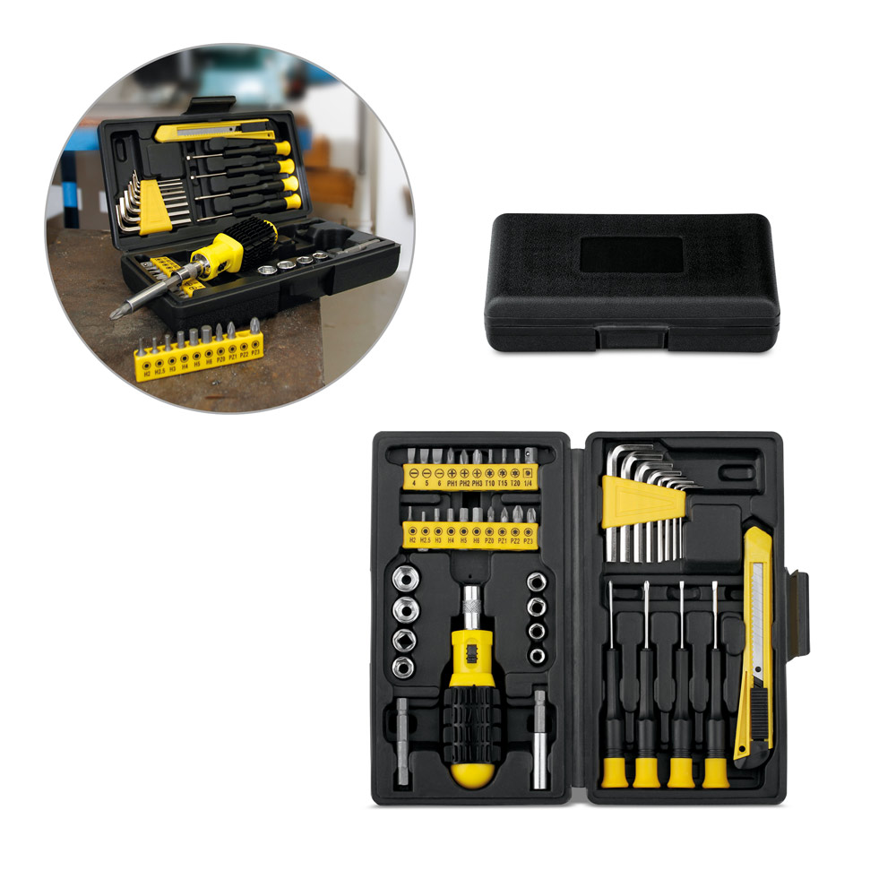 TUFF. 45-delige gereedschapsset bedrukken met logo