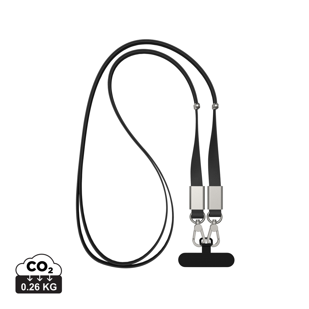 Nivo RCS recycled PET Crossbody lanyard bedrukken met logo