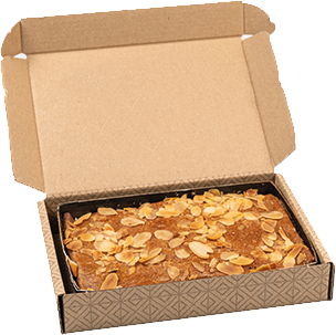 Brievenbus Gevulde speculaas ½ bedrukken met logo