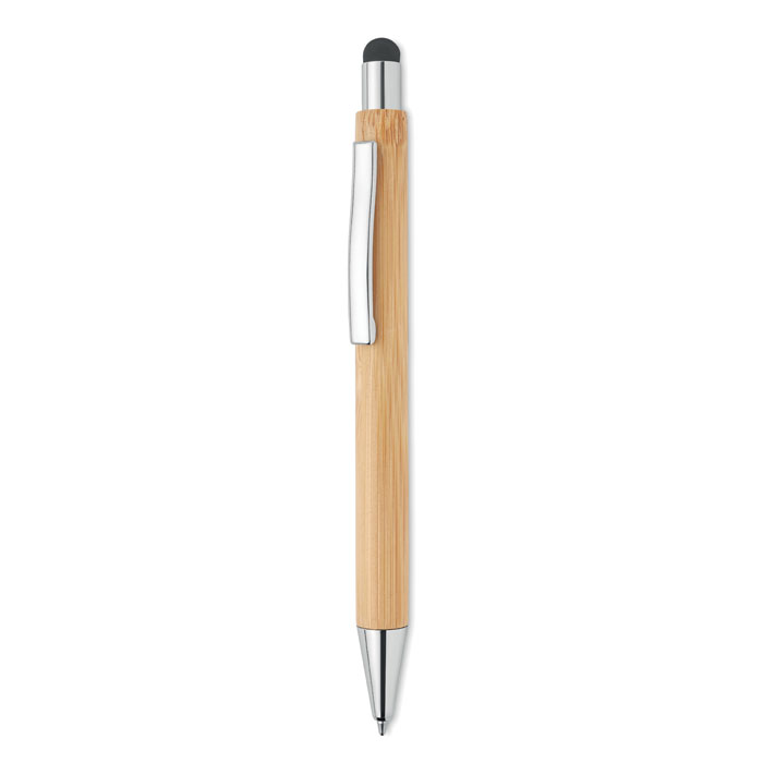 Bamboe stylus balpen bedrukken met logo