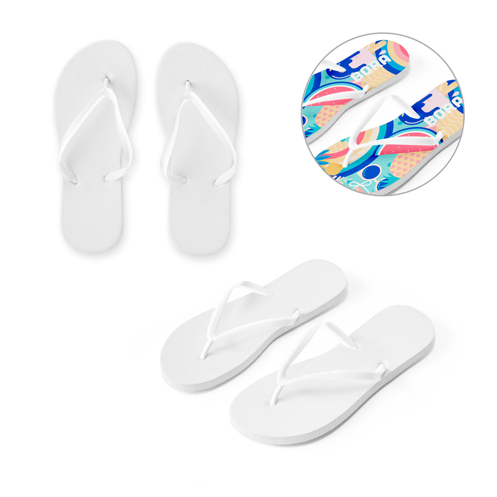 BALI S / M. Slippers met volledig aanpasbare sublimatiezolen bedrukken met logo