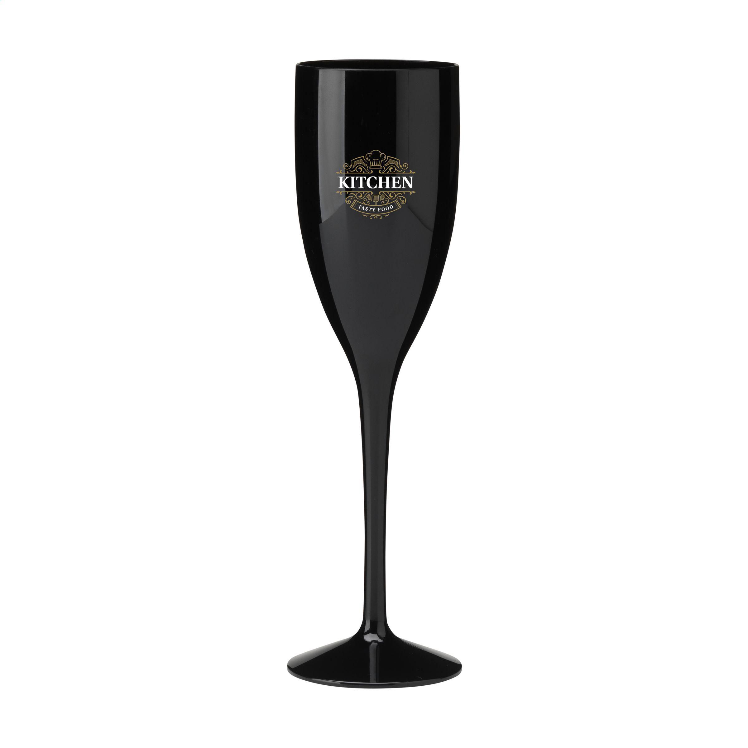 Lunaire Herbruikbaar Kunststof Champagneglas 150 ml bedrukken met logo