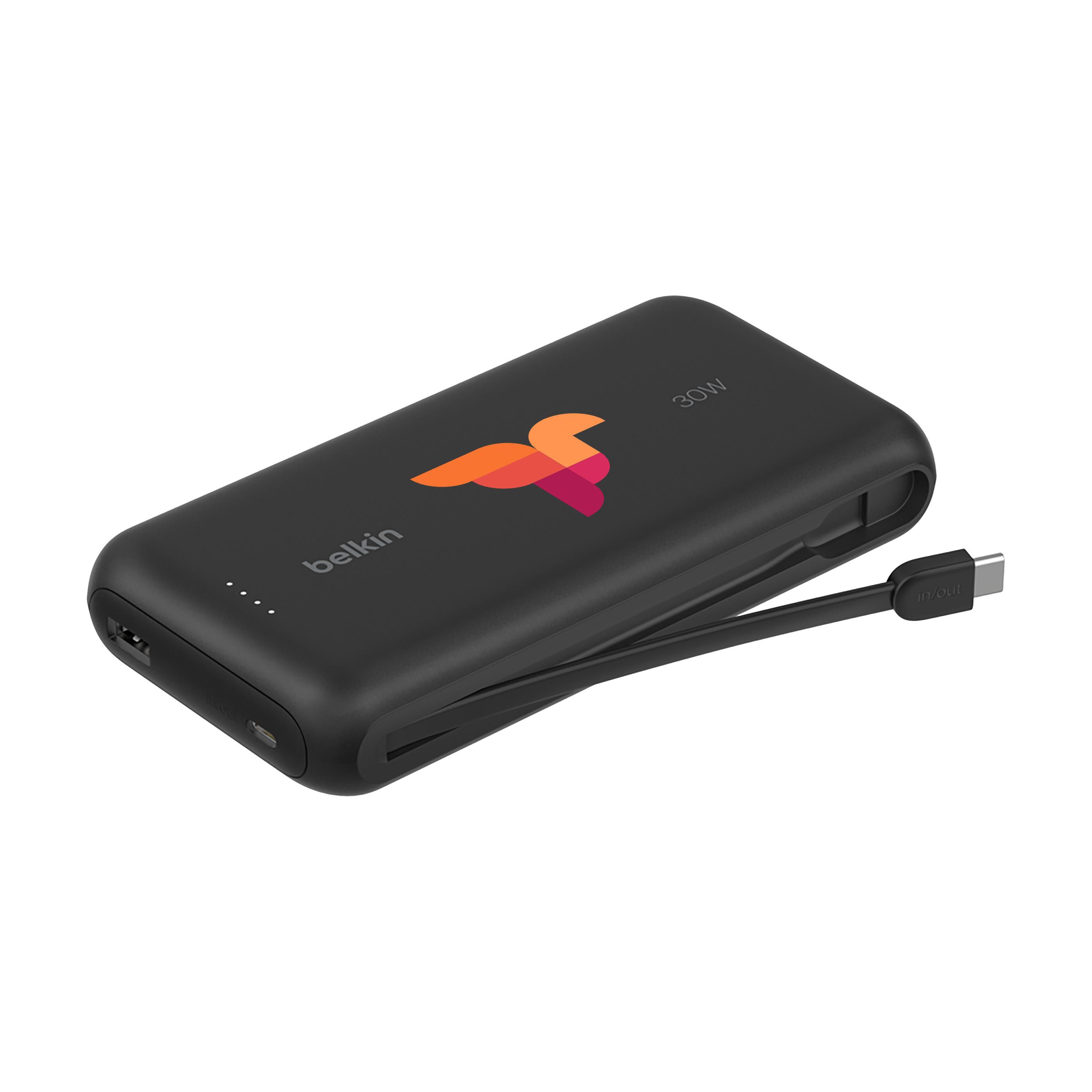 Belkin BoostCharge PowerBank 20K Integrated Cable bedrukken met logo