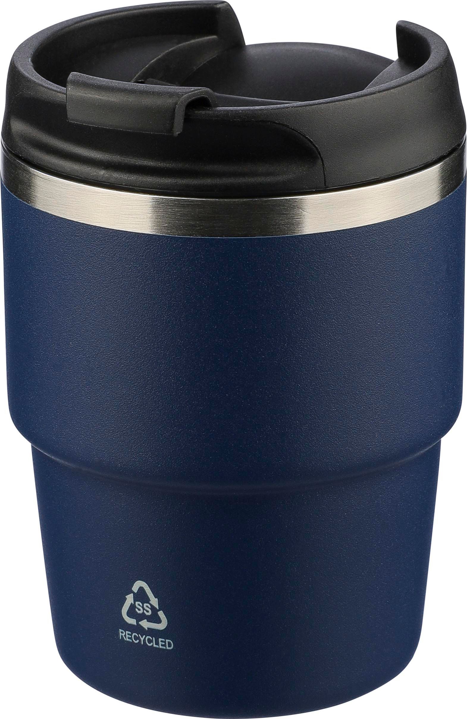 ?Gerecycled roestvrijstalen dubbelwandige drinkbeker (175 ml) Oli bedrukken met logo