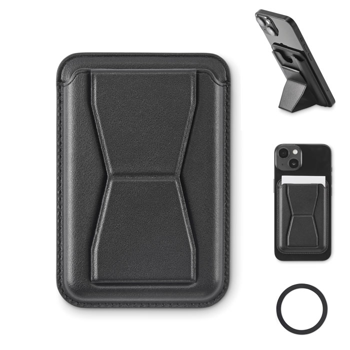 Magnetische PU kaarthouder bedrukken met logo