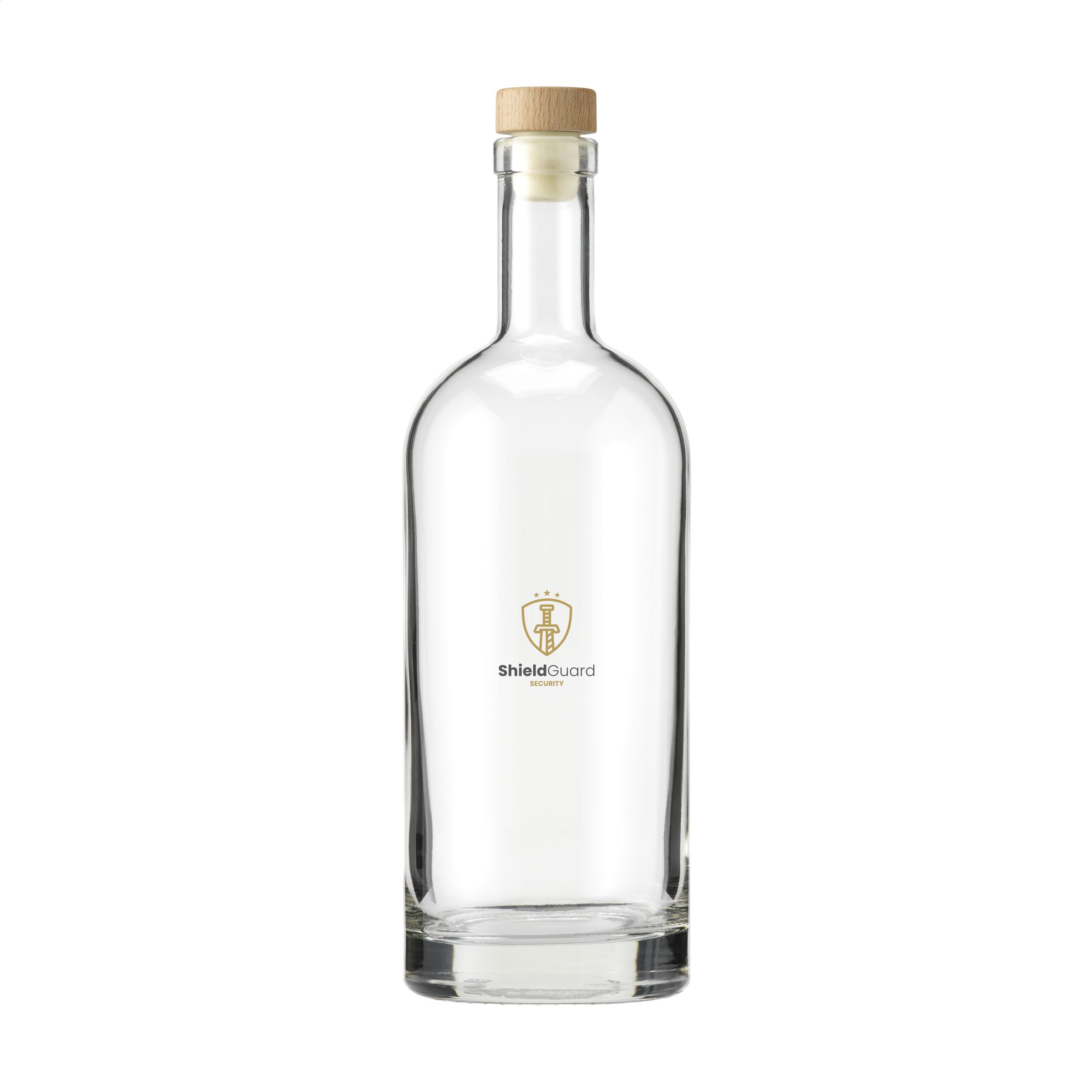 Helsinki Water Bottle Wooden Cork Stopper 1L bedrukken met logo