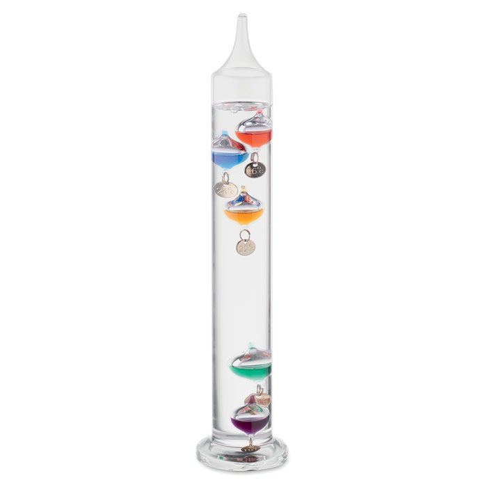 Galileo thermometer glas 28cm bedrukken met logo