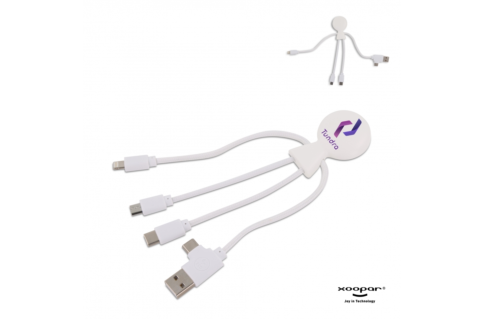 2099 | Xoopar Mr. Bio Smart Charging cable with NFC bedrukken met logo