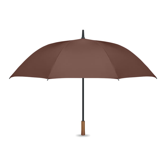 27" auto paraplu houten greep bedrukken met logo