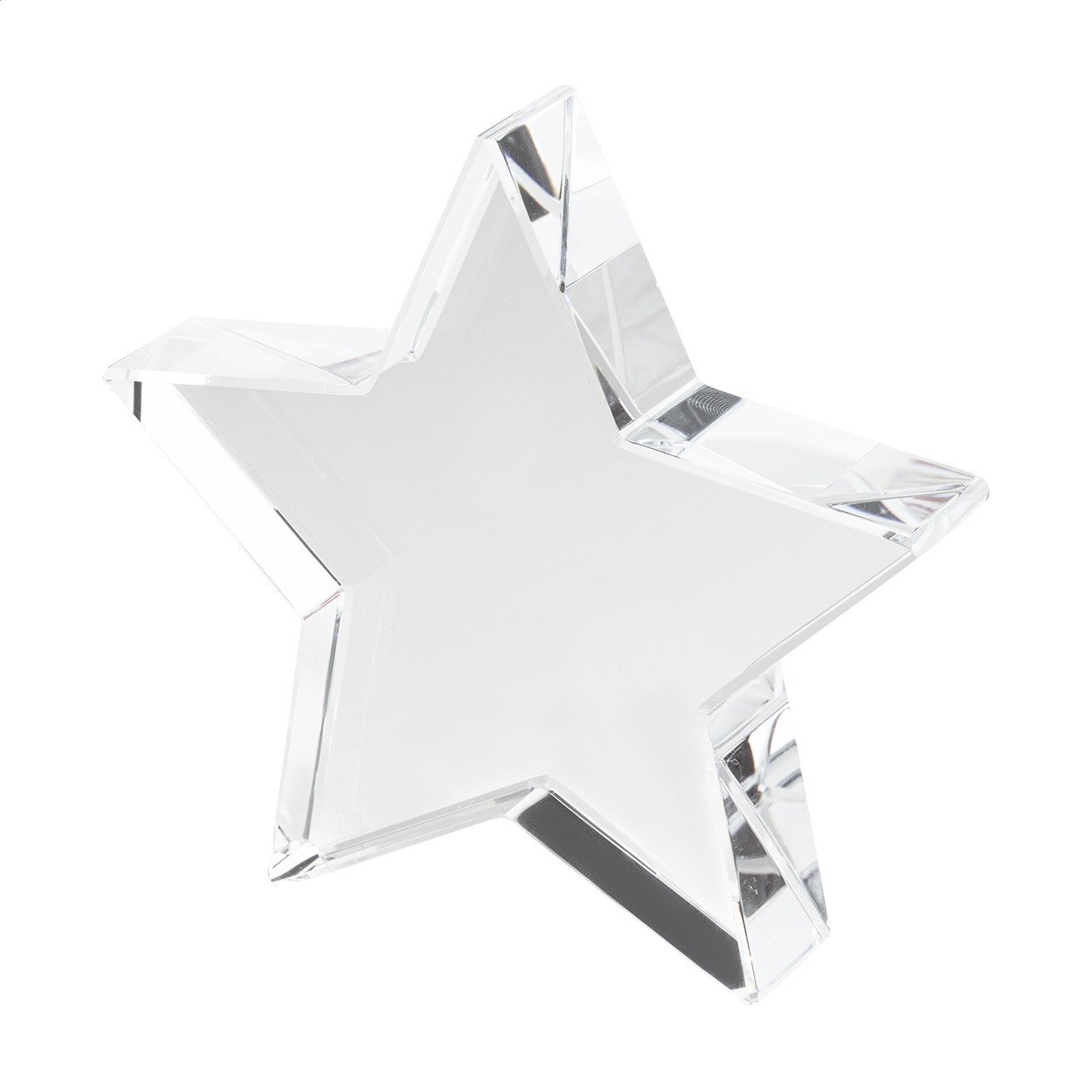 Crystar trofee ster bedrukken met logo