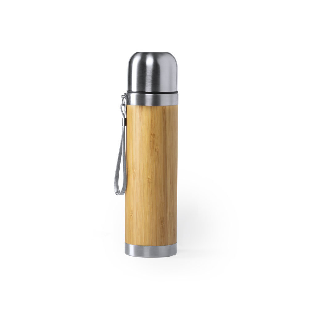 Classic Bamboo thermosfles bedrukken met logo
