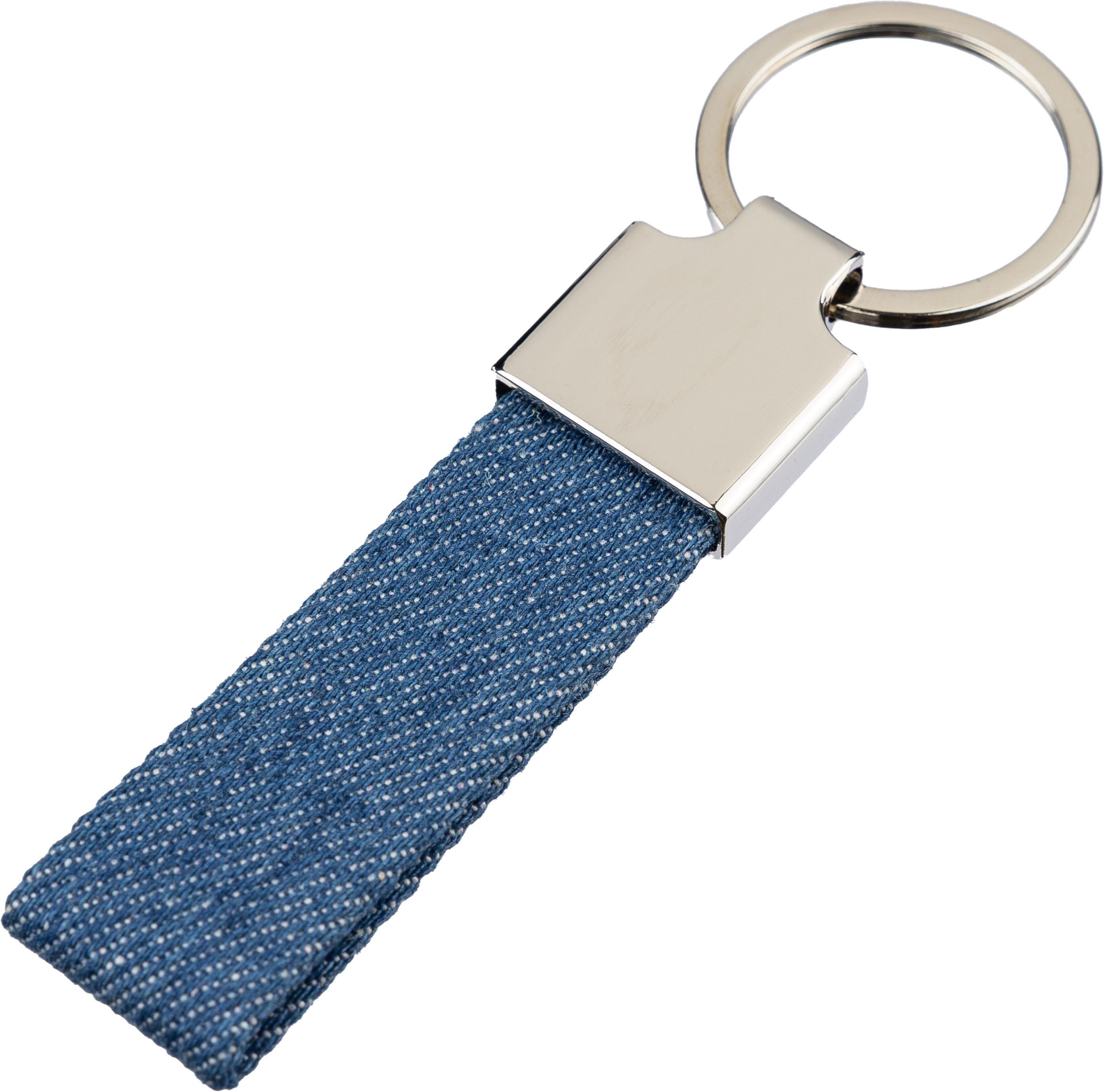 Denim sleutelhanger Enzi bedrukken met logo