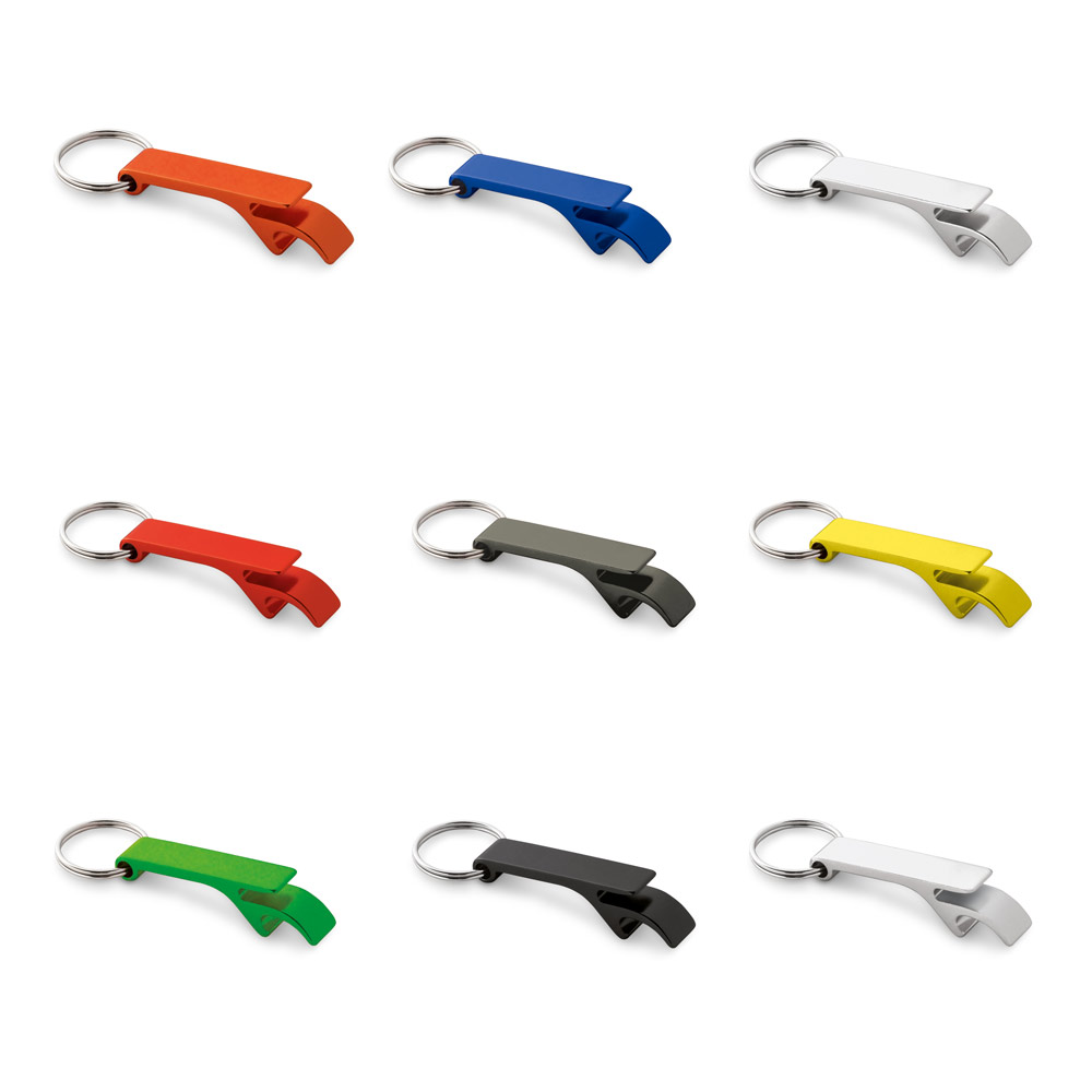 BAITT. Aluminium sleutelhanger met capsule-opener bedrukken met logo