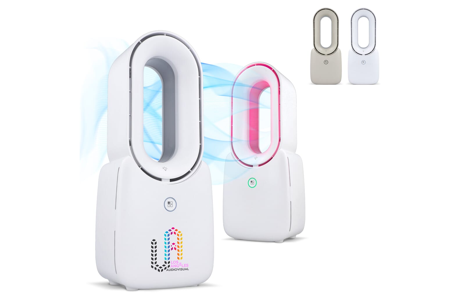 inSide Out Bladeless Soft Wind Fan Brislux met LED-verlichting  bedrukken met logo