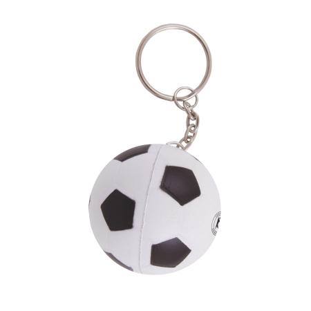 Anti-stress Voetbal met sleutelhanger bedrukken met logo