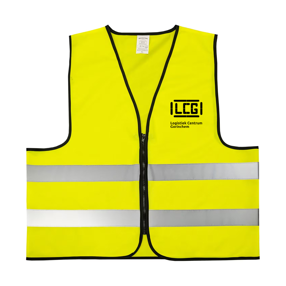 Veiligheidsvest Polyester with Zipper  bedrukken met logo