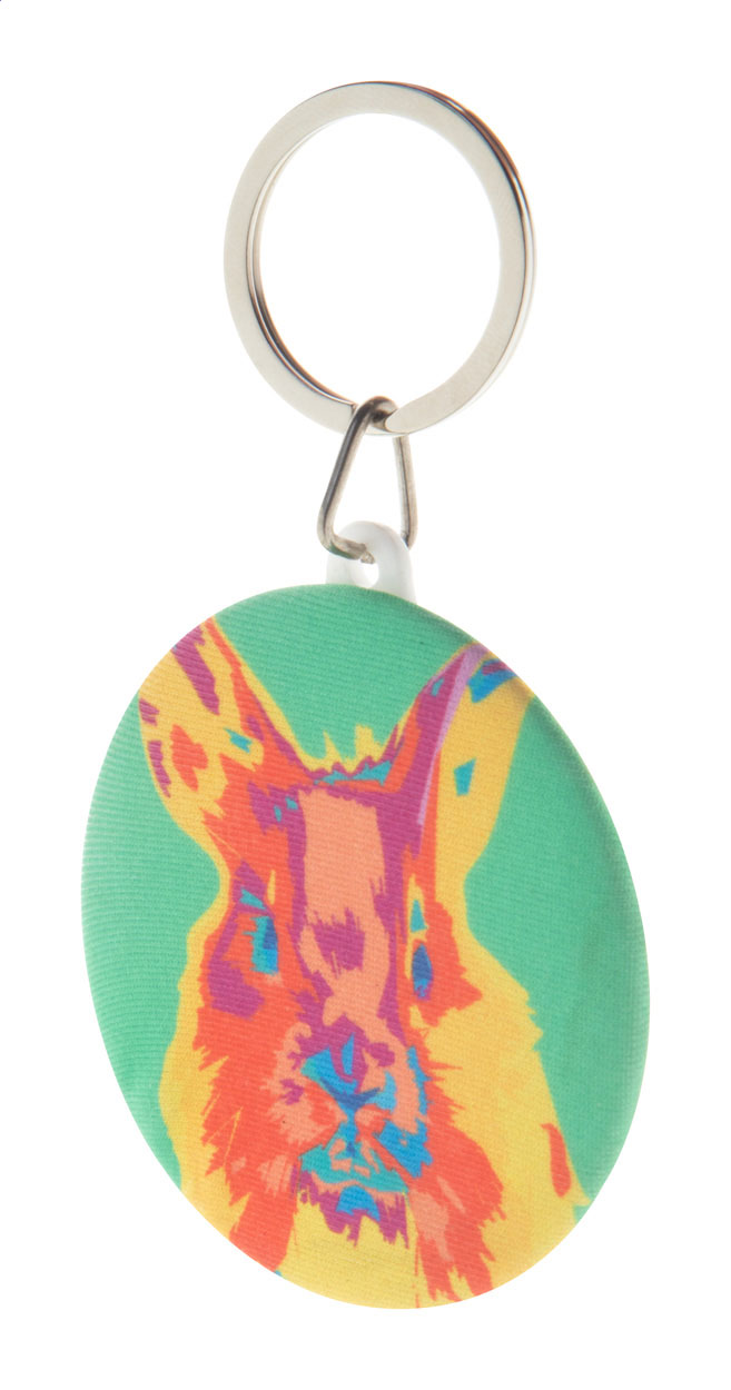 RPET-sleutelhanger met speld bedrukken met logo