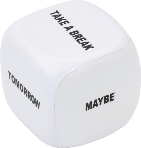 Dice anti stress dobbelsteen bedrukken met logo