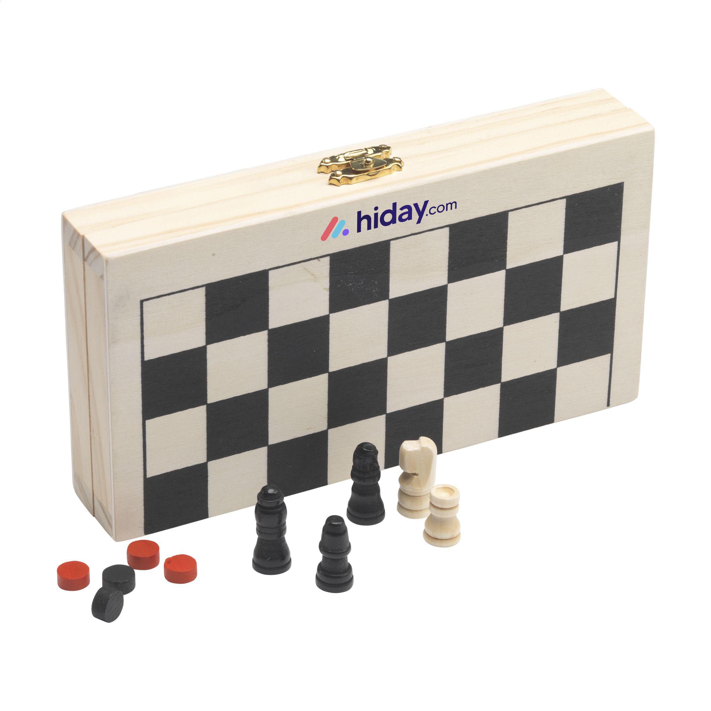 CheckMate Game Box 3-in-1 spel bedrukken met logo