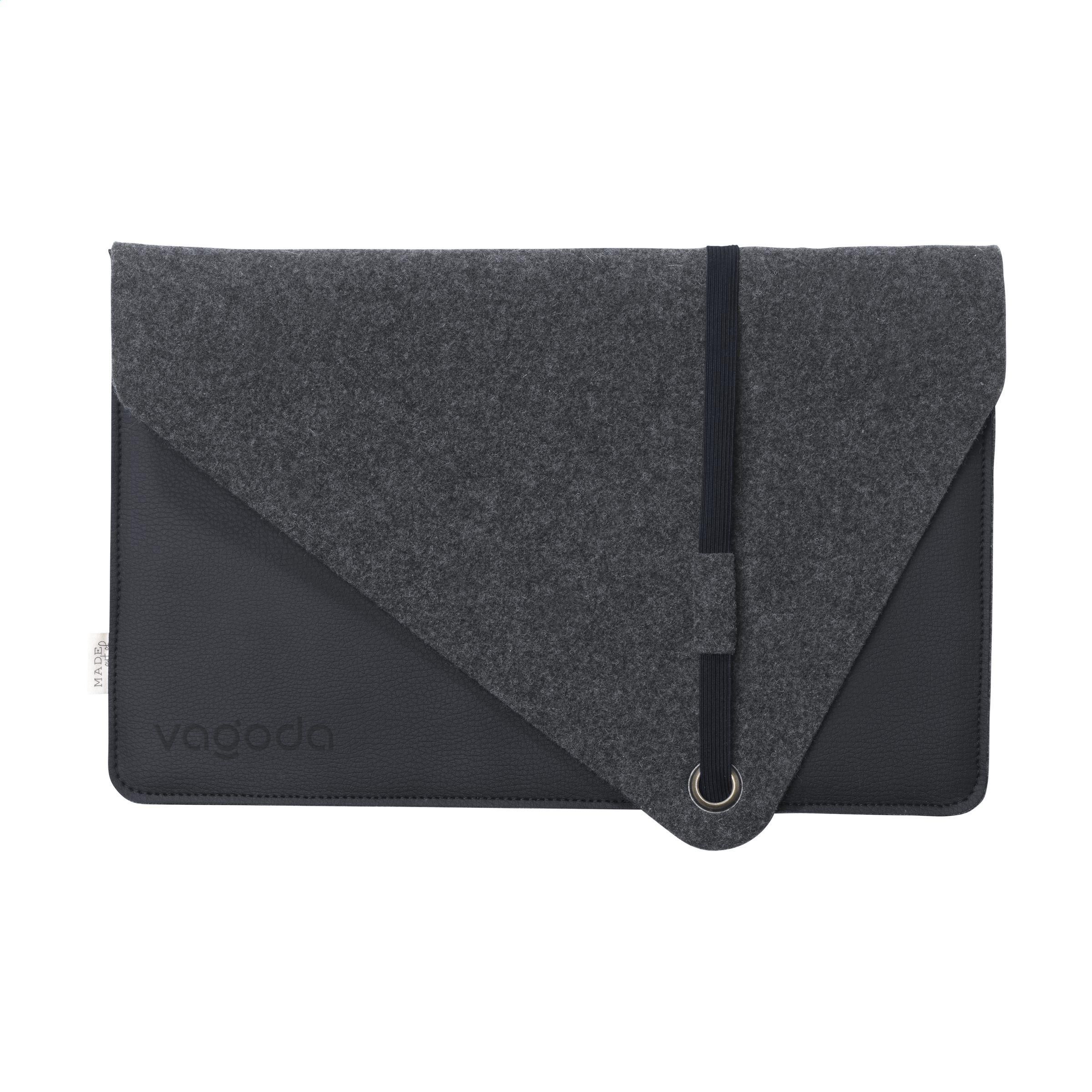 Eco Recycled Felt & Apple Leather Laptop Sleeve 15 inch bedrukken met logo