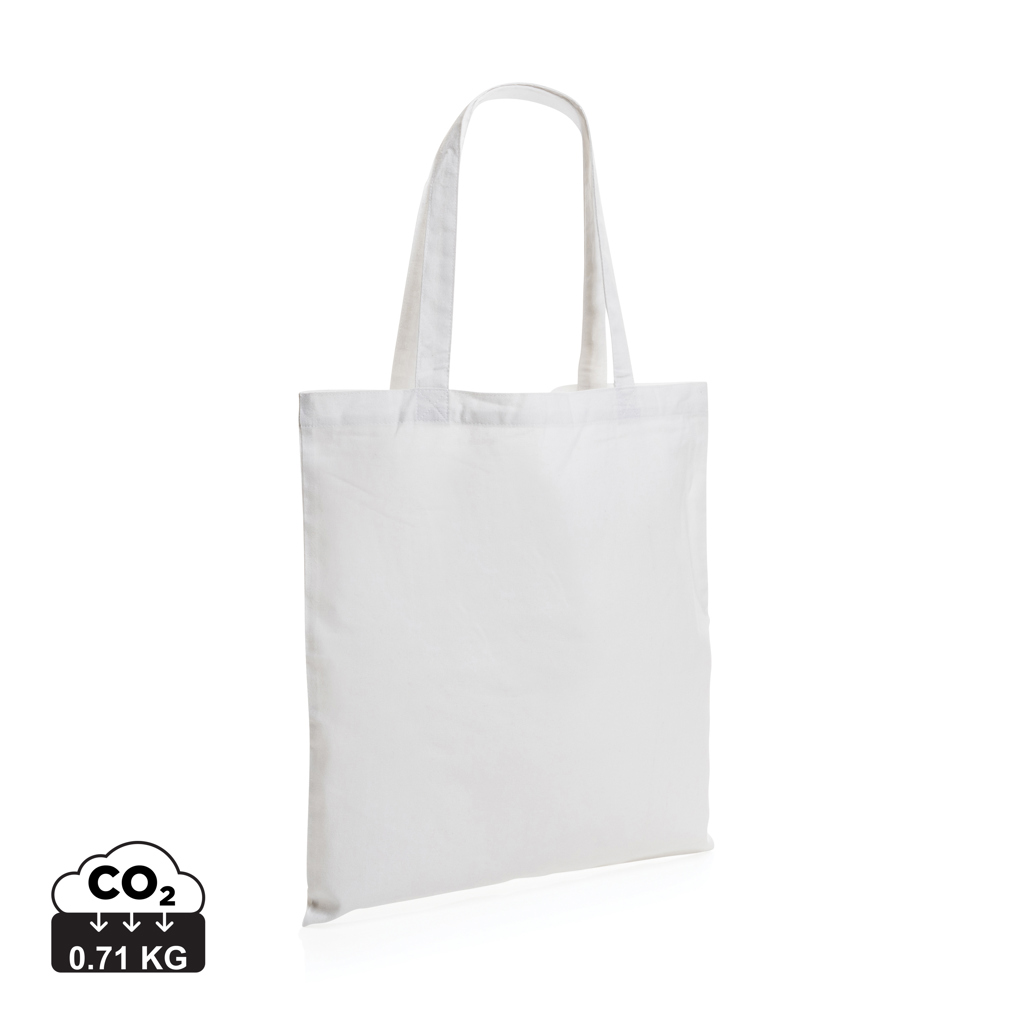 Impact AWARE™ Recycled cotton draagtas (145gr) bedrukken met logo