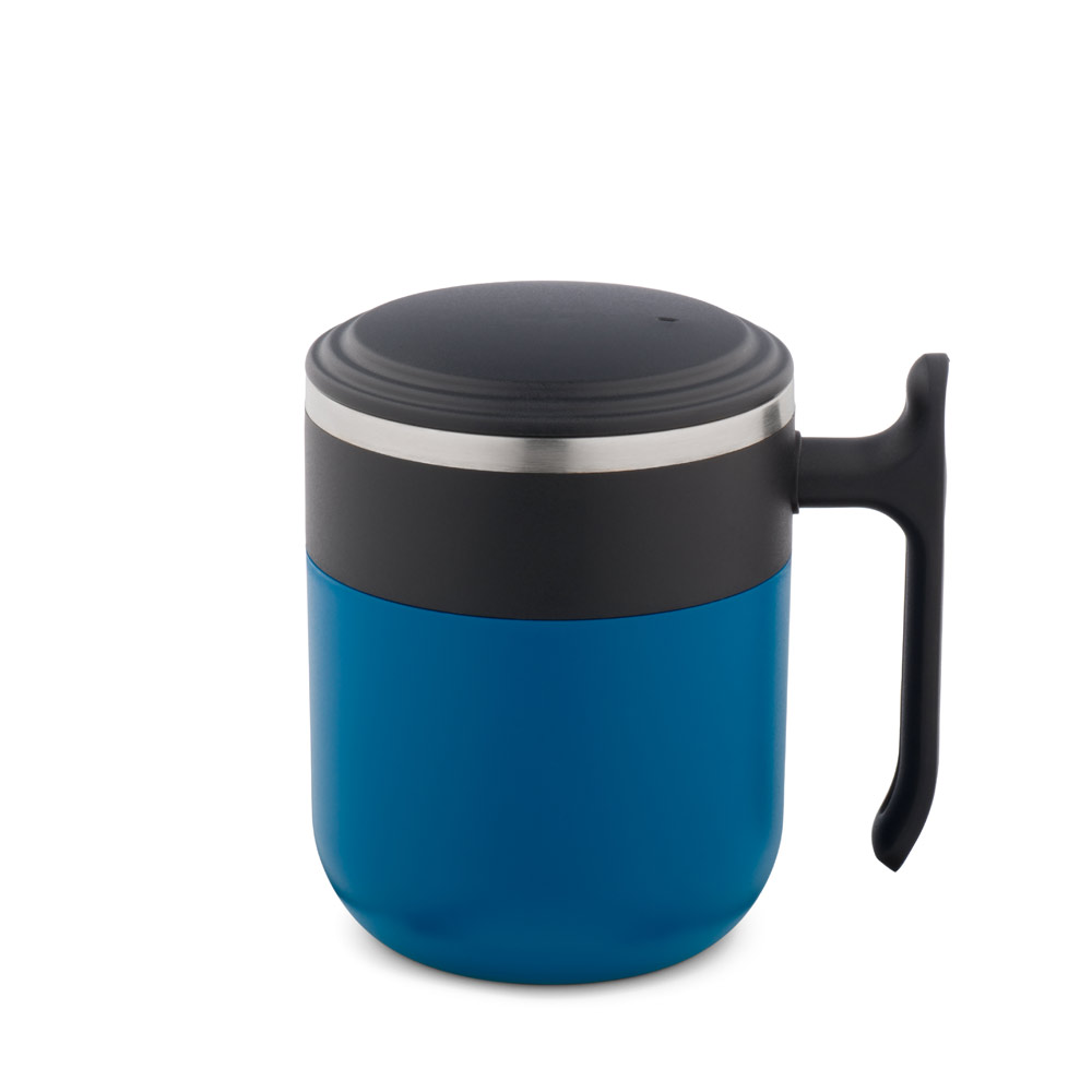 MALDINI. Reismok met roestvrijstalen binnenwand en matte afwerking, 400 ml bedrukken met logo