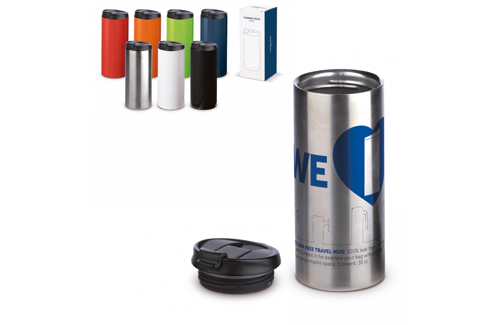 Porge Thermobeker (350 ml) bedrukken met logo