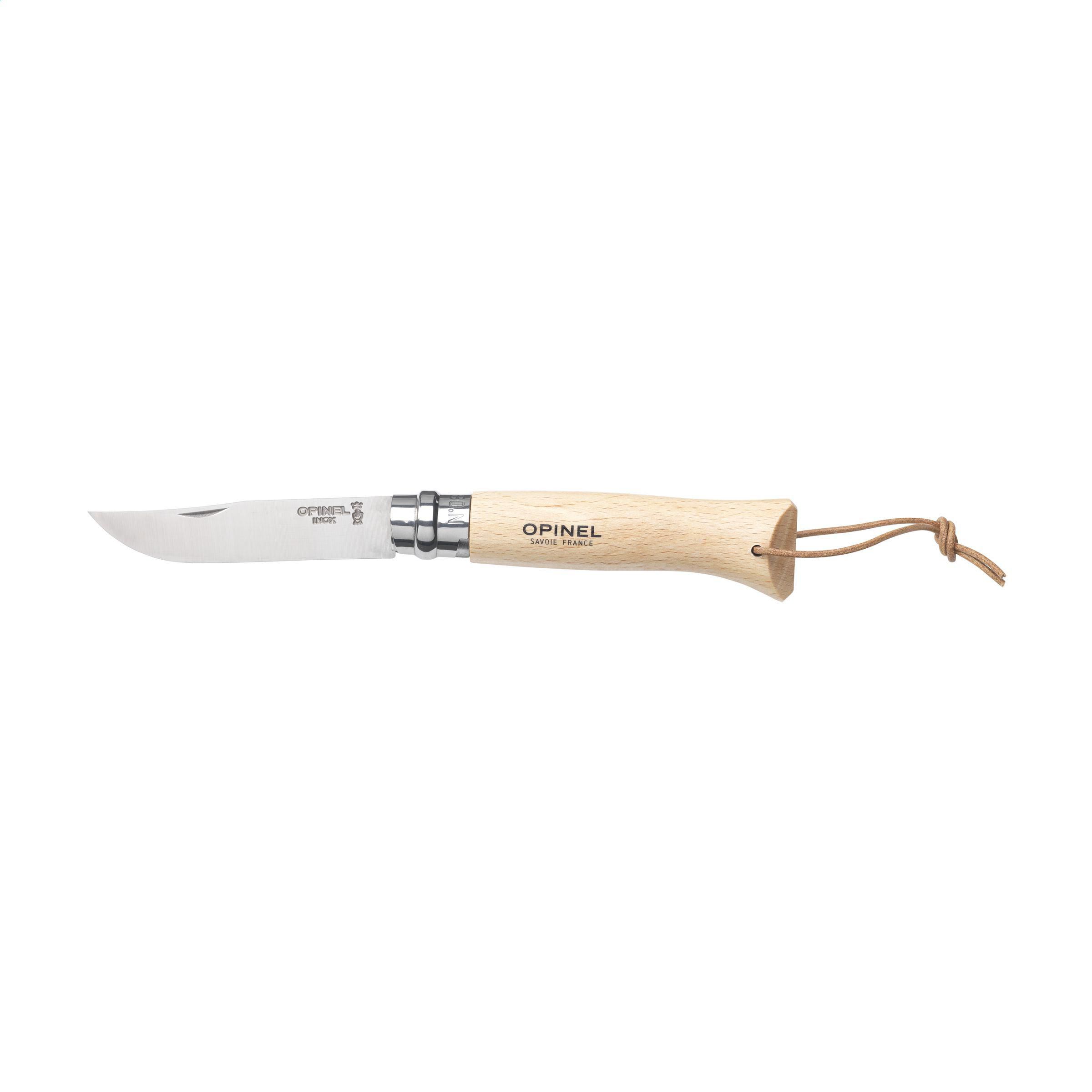 Opinel Inox No 08 Natural zakmes bedrukken met logo