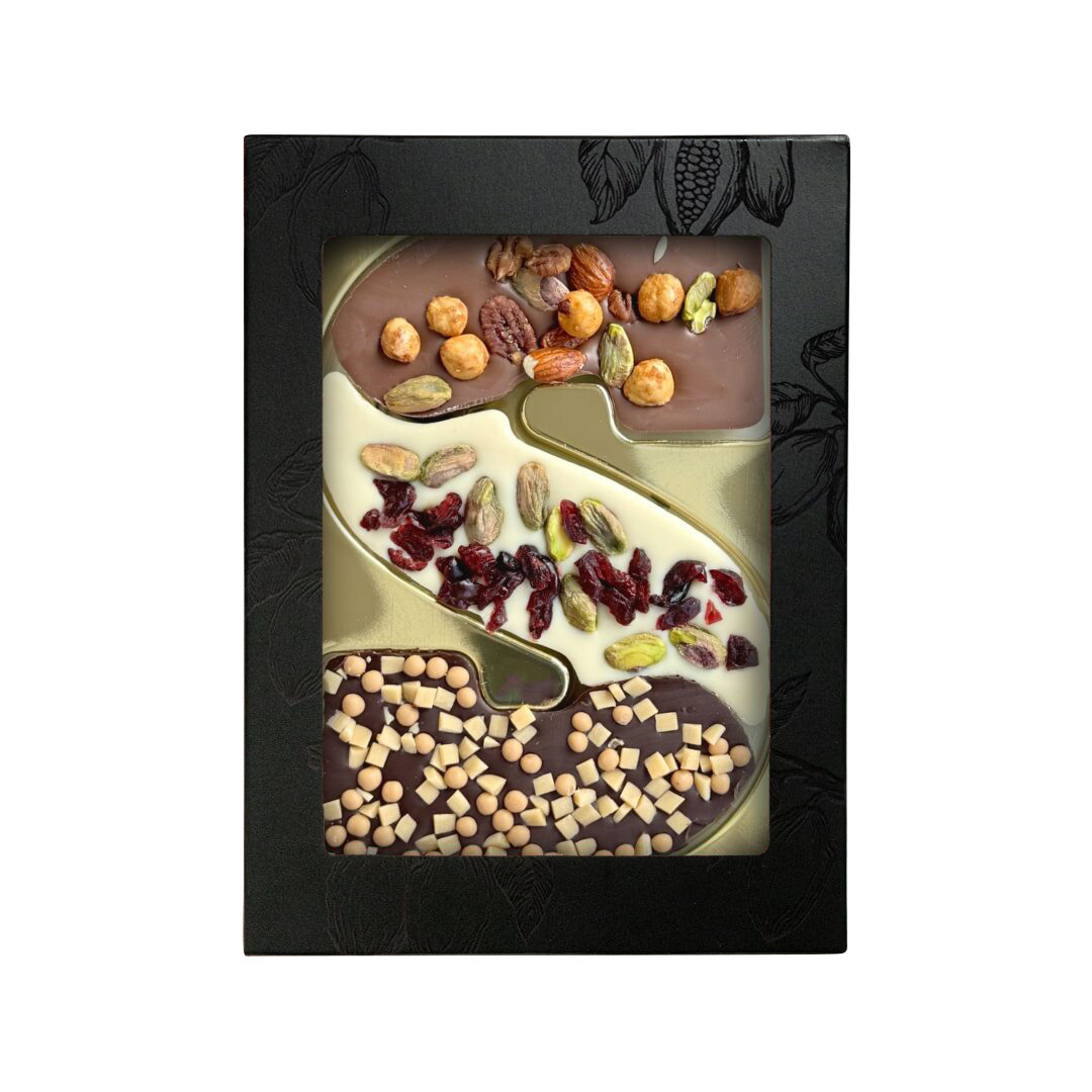 Chocoladeletter S Smaken Verschillen - Notenmix karamel (235 gram) bedrukken met logo