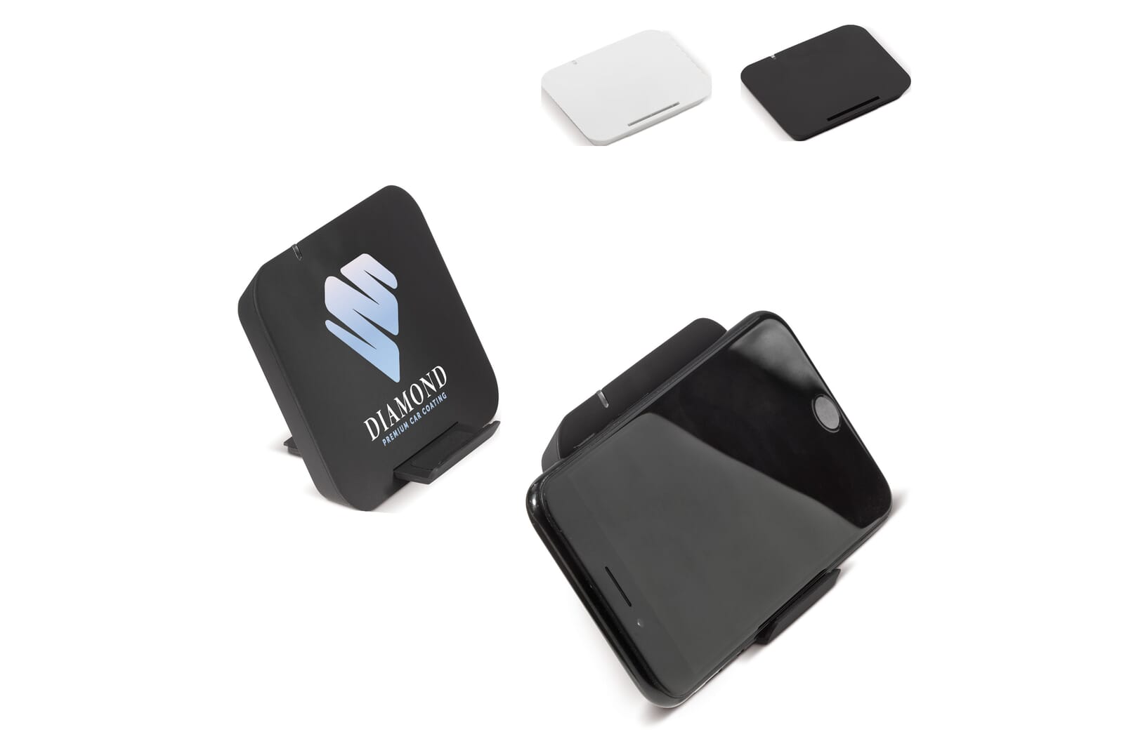 Draadloze telefoonstandaard 5W bedrukken met logo