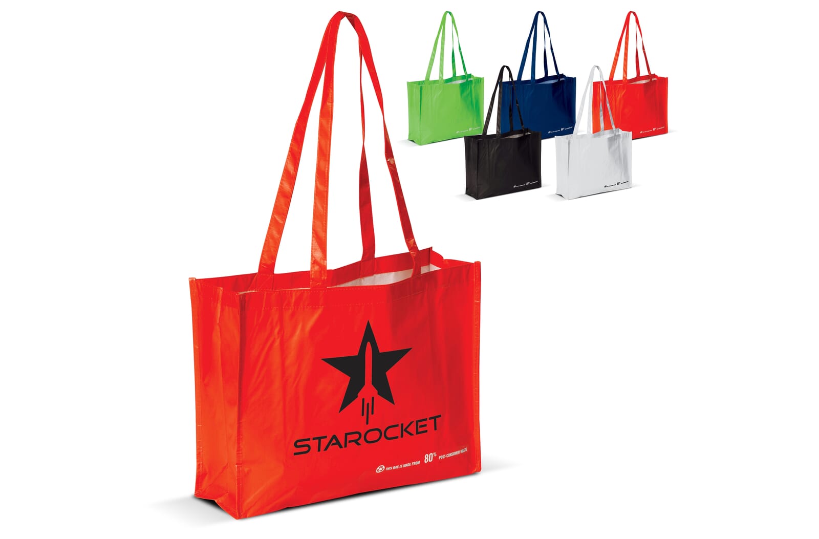 Schoudertas R-PET 110g/m² bedrukken met logo