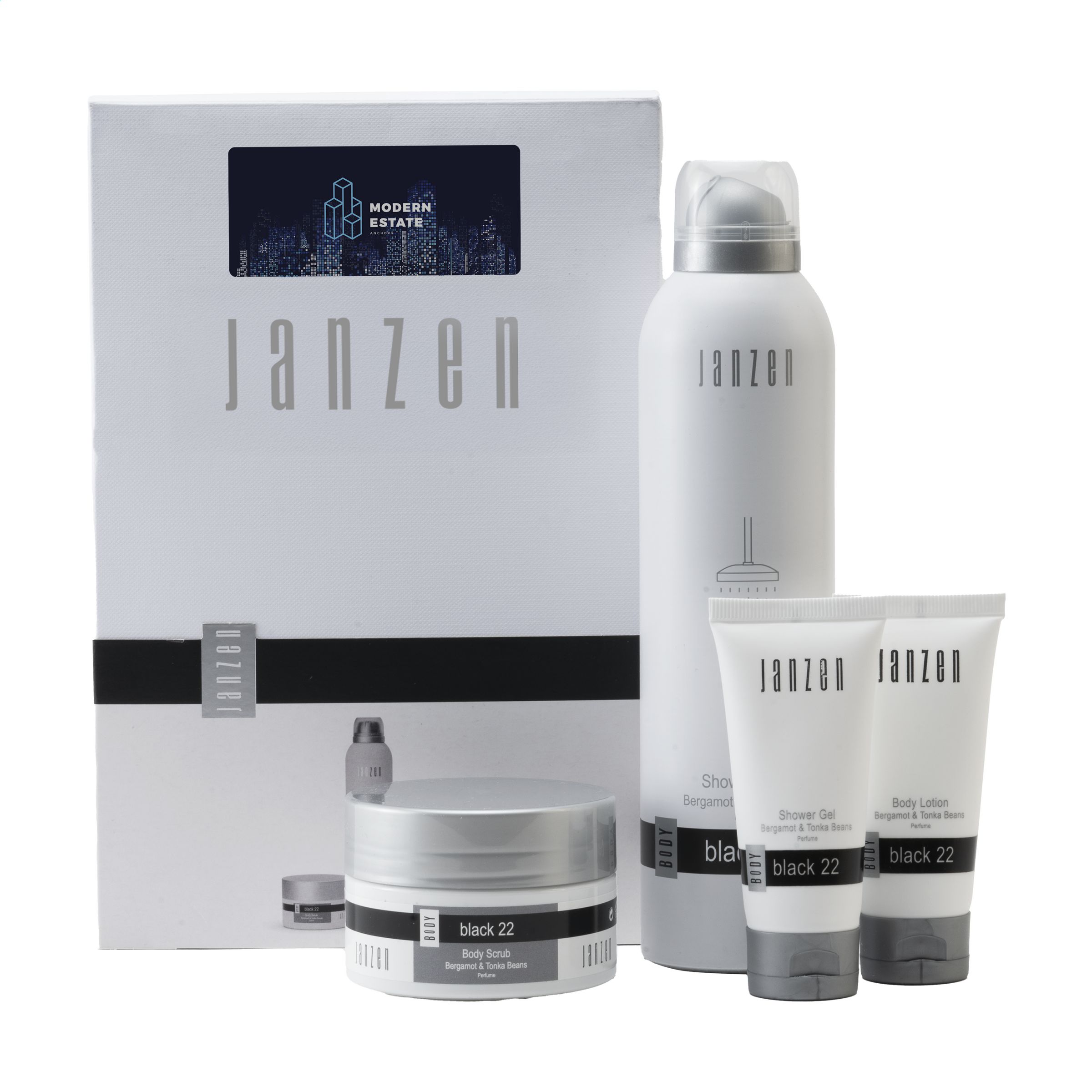 Janzen Gift Set S Body Black 22 bedrukken met logo