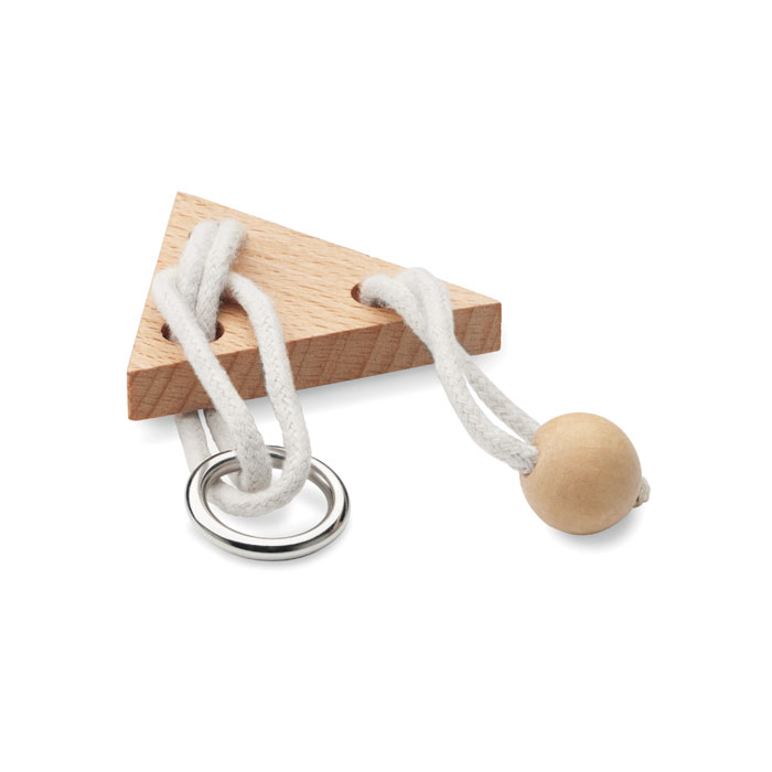 Job Houten breinbreker driehoek bedrukken met logo