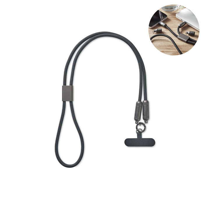 Telefoon Lanyard 60W oplaadkabel bedrukken met logo