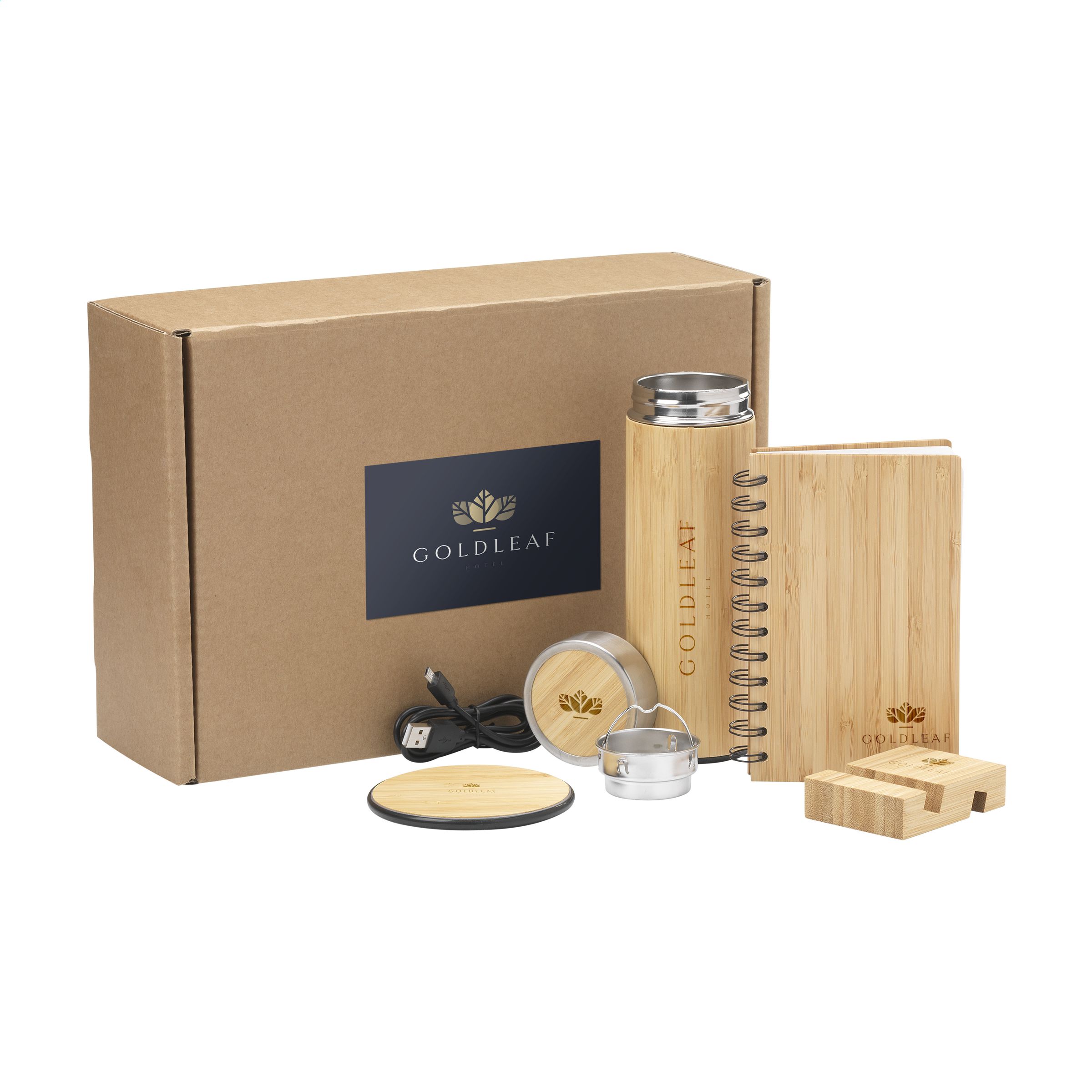 Merch Set Bamboo Boost geschenkset bedrukken met logo