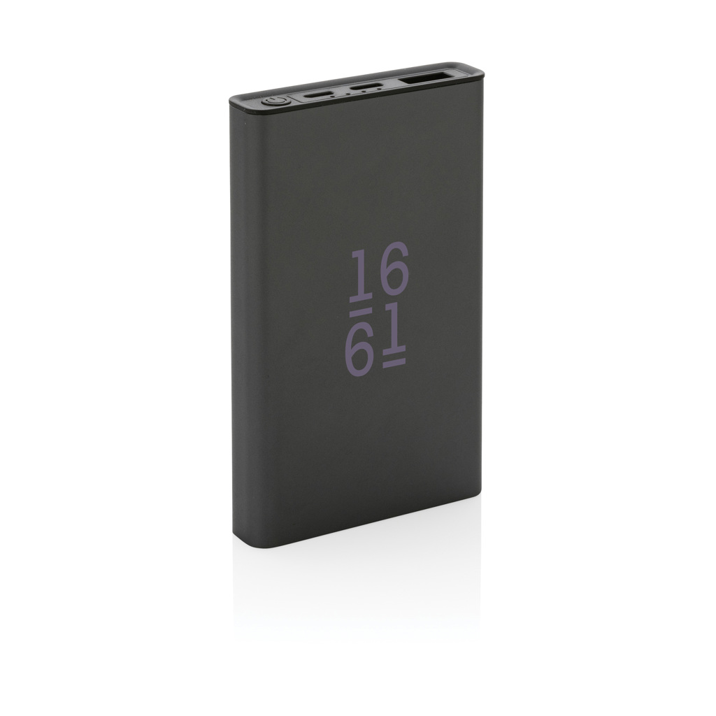 Terra RCS gerecyclede aluminium powerbank 5.000 mAh bedrukken met logo