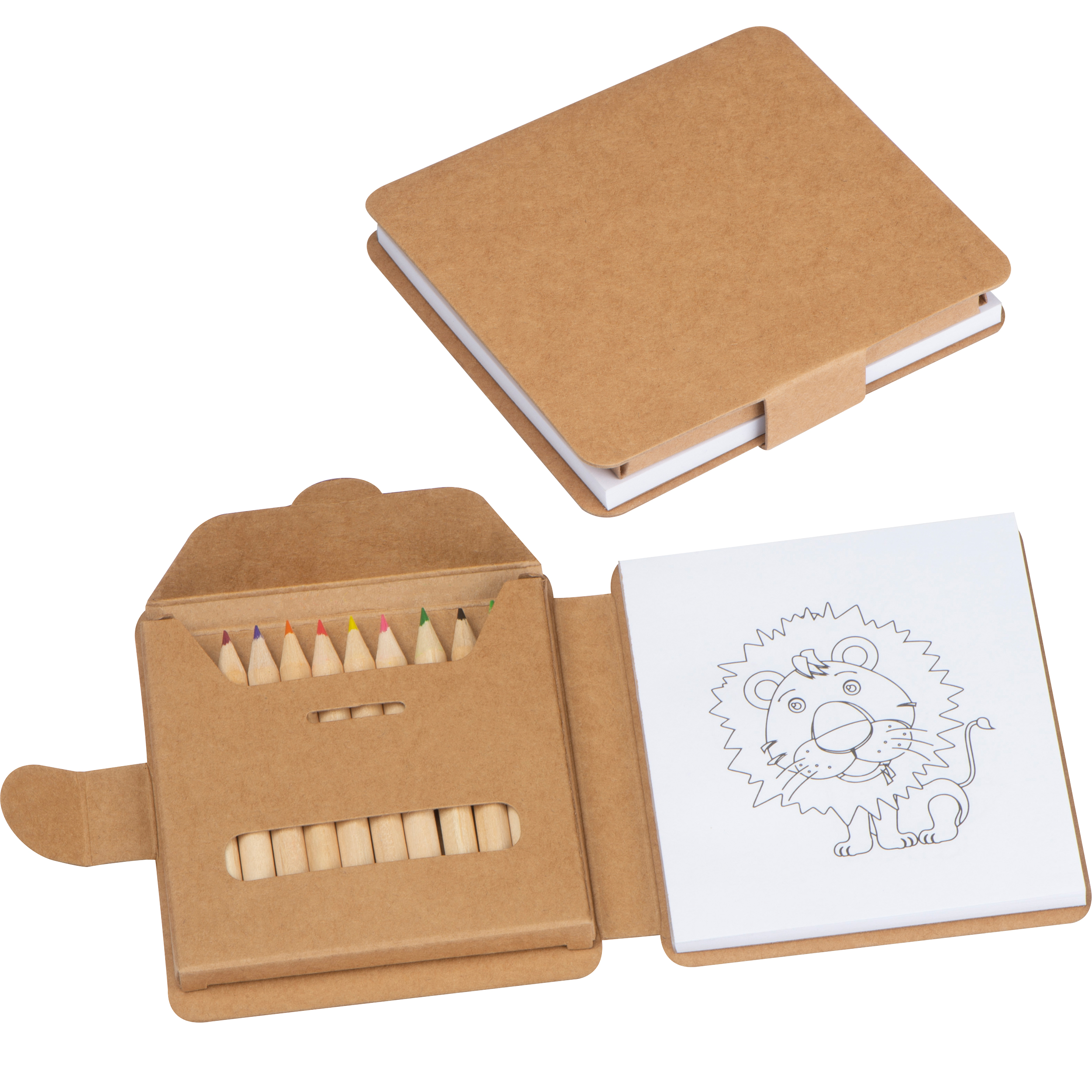 Roberta Kleurboek met 12 kleurpotloden bedrukken met logo