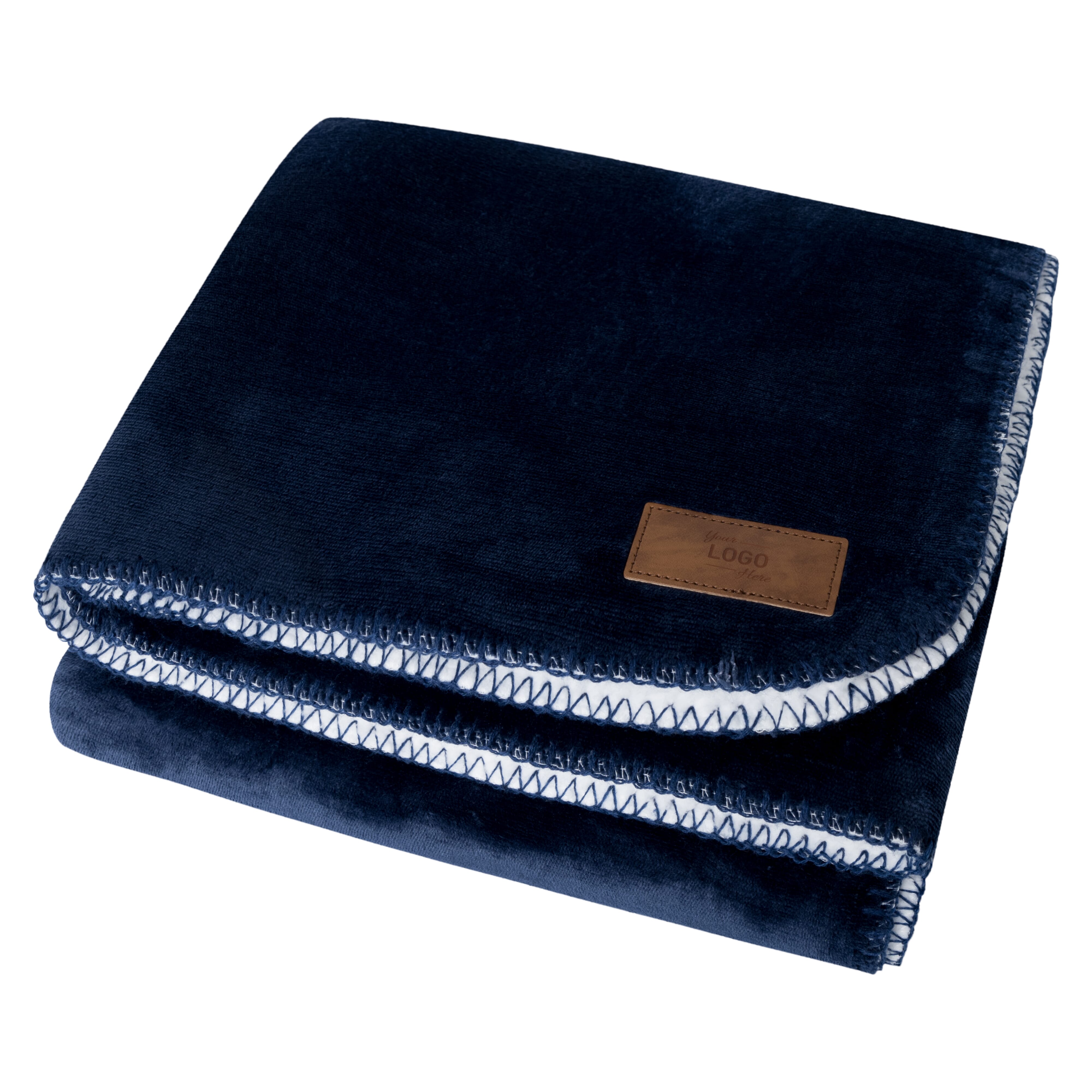 Fleeceplaid met sherpa achterzijde - (120x150 cm)  bedrukken met logo