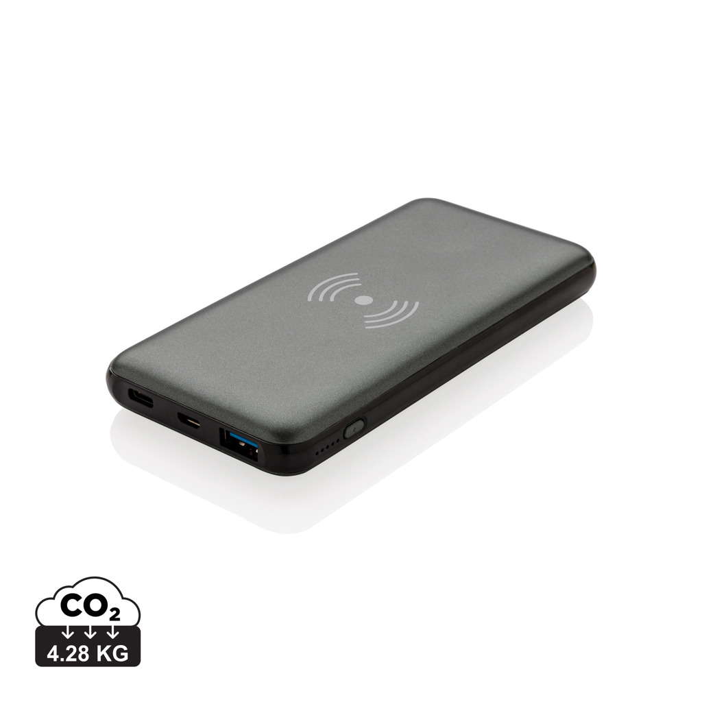 10.000 mAh powerbank met 10W draadloos snelladen met PD bedrukken met logo